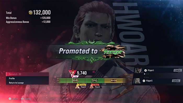 Tekken 8 ranked promotion screen